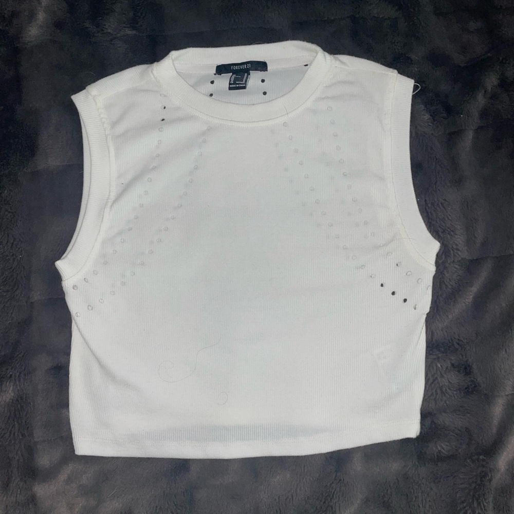 White Sleeveless Top